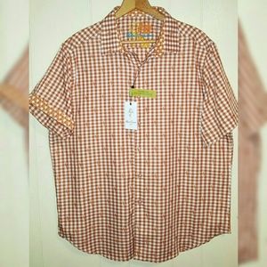 Robert Graham Short Sleeve Button Shirt Mens Medium NWT